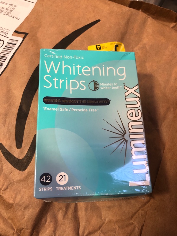 Photo 2 of Lumineux Teeth Whitening Strips 21 Treatments - Enamel Safe for Whiter Teeth - Whitening Without the Sensitivity - Dentist Formulated and Certified Non-Toxic - Sensitivity Free