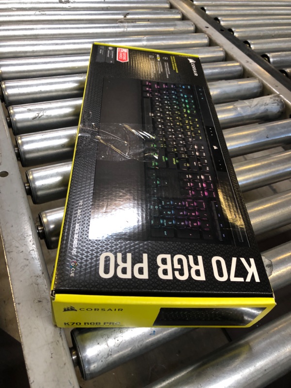 Photo 3 of Corsair K70 RGB PRO Wired Mechanical Gaming Keyboard (CHERRY MX RGB Speed Switches: Linear and Rapid, 8,000Hz Hyper-Polling, PBT DOUBLE-SHOT PRO Keycaps, Soft-Touch Palm Rest) QWERTY, NA - Black Cherry Speed- Fast K70 RGB PRO Black