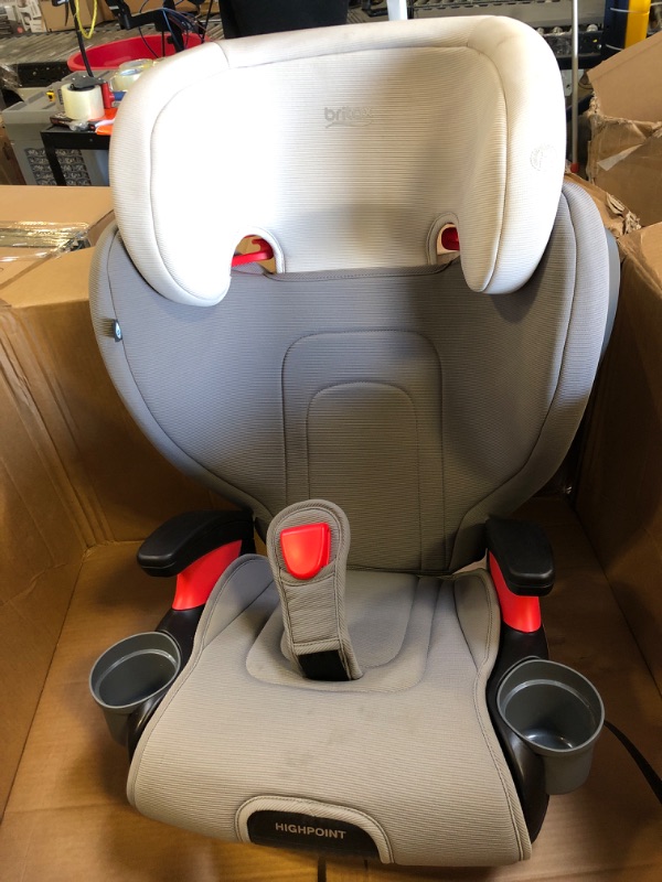 Photo 2 of Britax Highpoint Backless Belt-Positioning Booster Seat, SafeWash Gray Ombre
