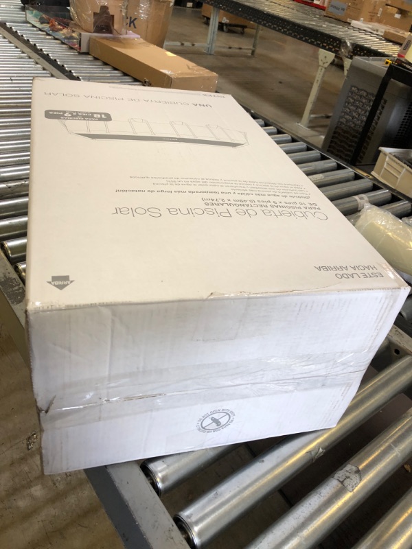 Photo 1 of INTEX 28016E Solar Pool Cover: For 18ft Rectangular Frame Pools – Insulates Pool Water – Reduces Water Evaporation – Keeps Debris Out – Reduces Chemical Consumption Solar Cover