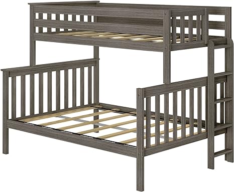 Photo 1 of  Bunk Bed, Twin-Over-Full Bed Frame for Kids with Ladder on End, Clay
