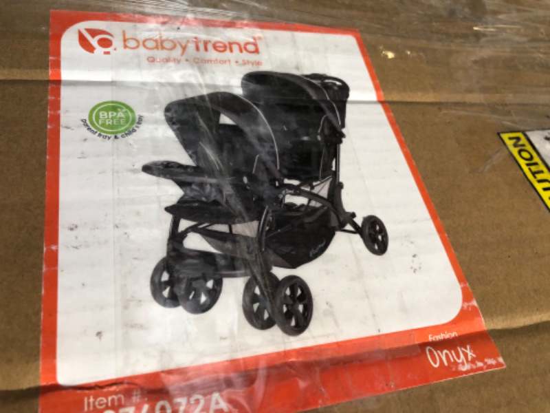 Photo 4 of Baby Trend Sit and Stand Double Stroller, Onyx Onyx Sit N Stand Double