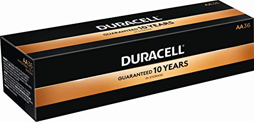 Photo 1 of Duracell MN15P36 Standard Battery, AA, Alkaline, PK36 Lighting, 36 Count (Pack of 1), Black