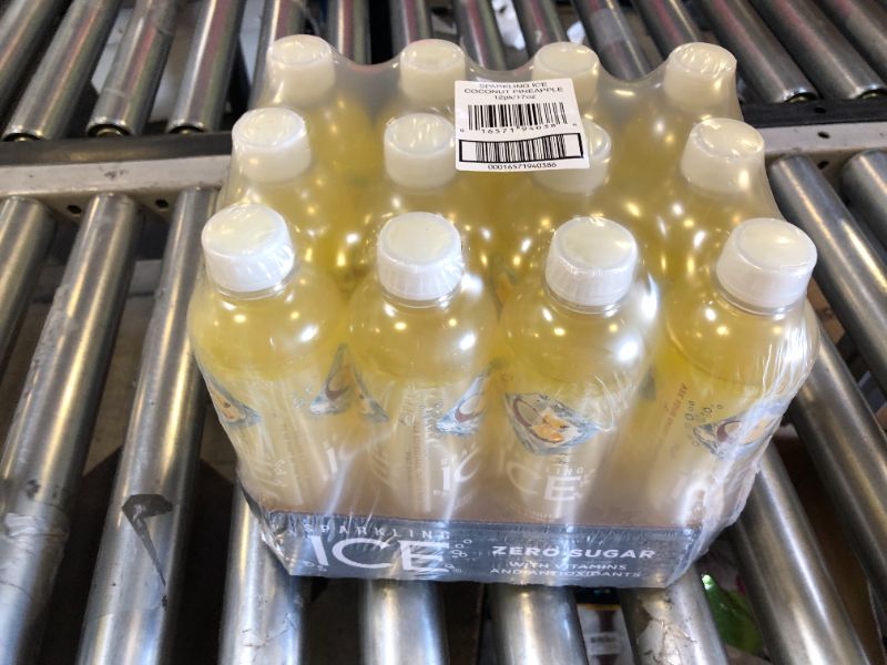 Photo 2 of Sparkling Ice, Coconut Pineapple Sparkling Water, Zero Sugar Flavored Water, with Vitamins and Antioxidants, Low Calorie Beverage, 17 fl oz Bottles (Pack of 12) BEST B Y 07/13/2024