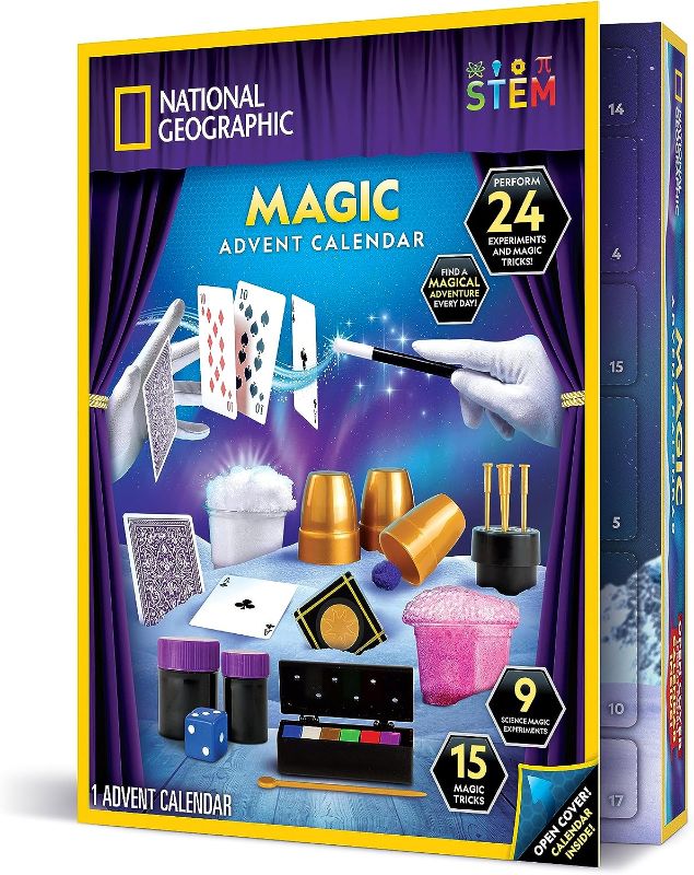 Photo 1 of NATIONAL GEOGRAPHIC Jumbo Kids Advent Calendar - 24 Magic Tricks & Science Experiments for Christmas Countdown

