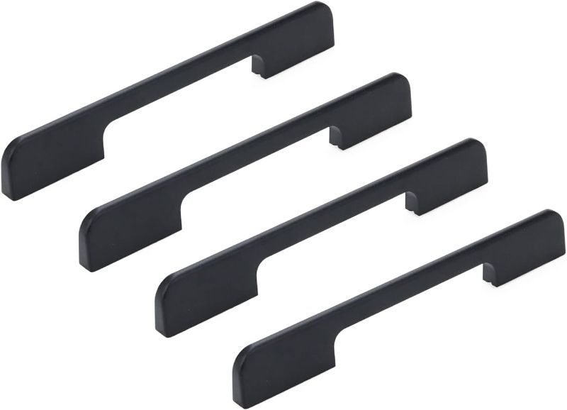 Photo 1 of  Hole Distance Black Aluminum Alloy Cabinet Handles Modern Cabinet Hardware,Painting Cabinet Pulls 