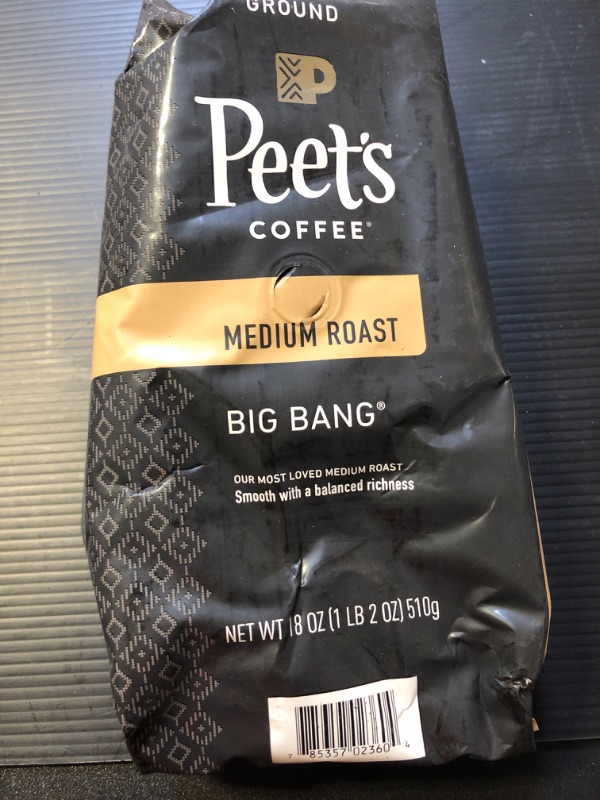 Photo 2 of Exp 5/17/24 Peet's Coffee Coffee, Ground, Medium Roast, Big Bang, Peetnik Pack - 18 oz