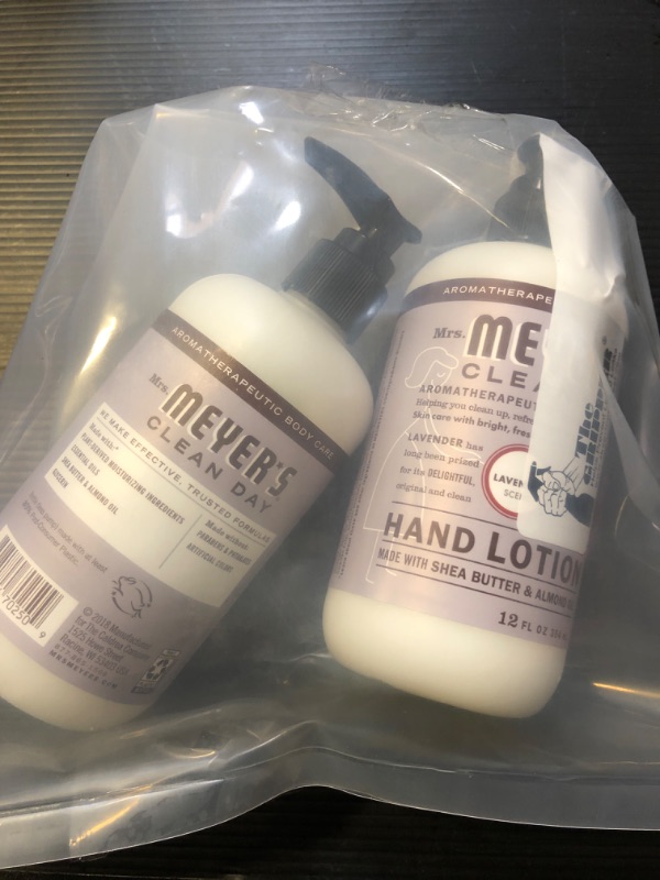 Photo 2 of Mrs. Meyer's Hand Lotion for Dry Hands, Non-Greasy Moisturizer Made with Essential Oils, Lavender, 12 oz (Pack of 2)
