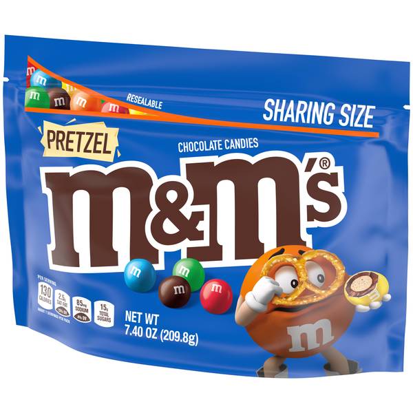 Photo 1 of Exp 5/24 8ct M&M'S Pretzel Milk Chocolate Candy, Sharing Size, 7.4 Oz Resealable Bag | CVS
