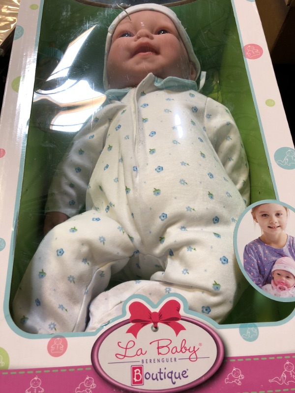 Photo 2 of Caucasian 20-inch Large Soft Body Baby Doll | JC Toys - La Baby | Washable |Removable Blue Outfit w/ Hat and Pacifier| For Children 2 Years +