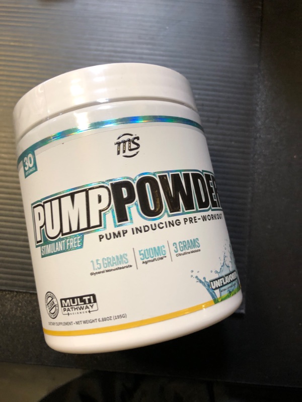 Photo 2 of exp 6/24 Man Sports Pump Powder. Stimulant Free Neutral Flavored Pre Workout Drink, Best for Preworkout - Energy Pump Powder for Men and Women, Help Fuel Your Workout (30 Days Supply Workout Supplement)