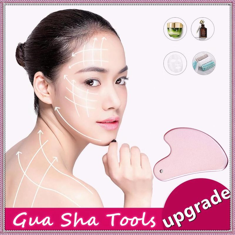 Photo 1 of Gua Sha Aluminium Alloy Beauty Tool for Face, Massage Scraper for Facial Skin Care (Rose Pink) 