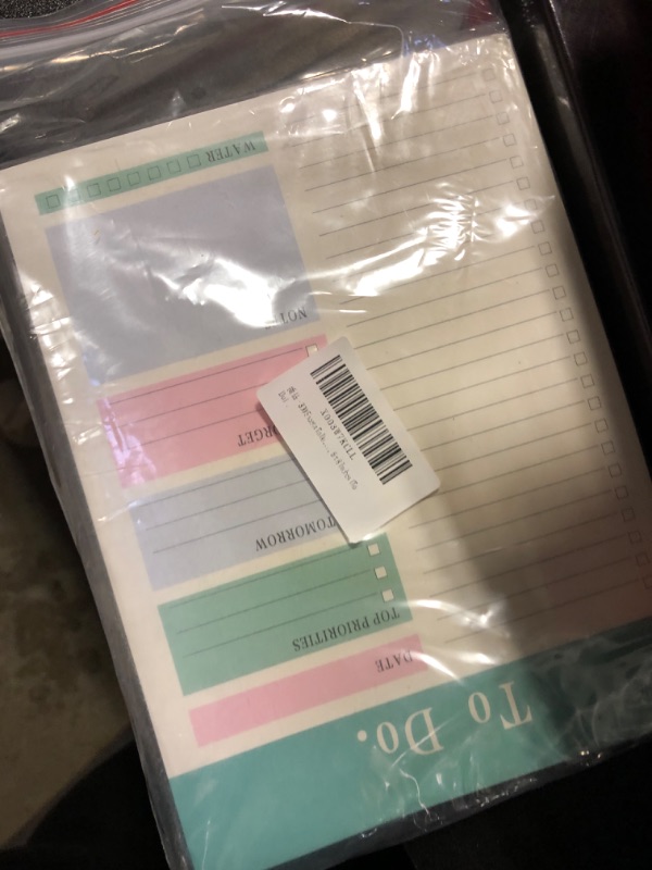 Photo 1 of 300 Sheets Daily to do List Notepad Notebook Library Card to do Planner Checklist Memo Writing Pad Schedule Note Pad Reminder Office Planning Homework Pad for Task, 6" x 8"(To Do)