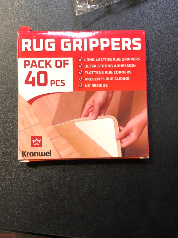 Photo 2 of 40 Pack Rug Corners Grippers for Hardwood Floors, Wood Floor, Carpet, Laminate, Area Rugs on Tile - Rug Stickers - Rug Pads - Rug Tape - Double Sided Rug Tape - No Slip Rug Grip - Anti Slip Rug Grips 40 Triangular