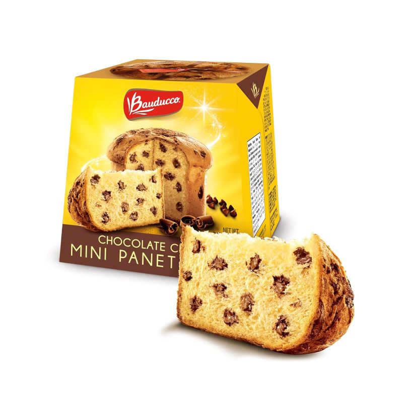Photo 1 of Bauducco Mini Panettone with Chocolate Chips, Moist & Fresh, Traditional Italian Recipe, Italian Traditional Holiday Cake 2.8oz (Pack of 1) Chocolate 2.80 Ounce (Pack of 1) 06 - 30 -024  pack of 10 