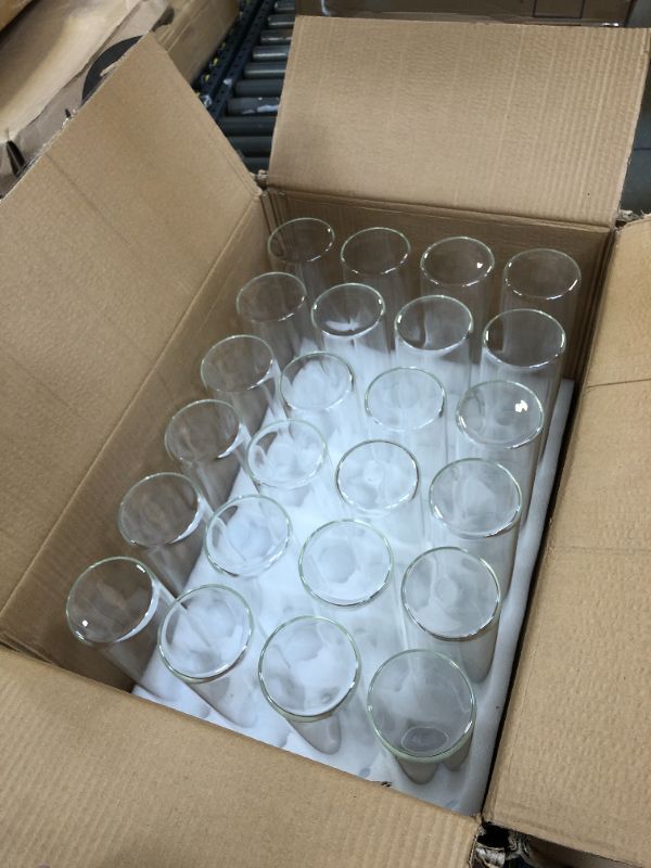 Photo 3 of 24 Pcs Glass Cylinder Vases for Centerpieces Bulk Floating Candle Holders Glass Table Vases for Wedding Home Formal Dinners Decorations (8 x 3.35 Inch)