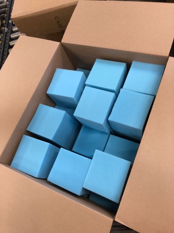 Photo 1 of ZMCYER Foam Pit Cubes Blocks - 24PCS Sponge Form Cubes for Foam Ball Pits, Gymnastics, Freerunning and Parkour Courses, Skateboard Parks, BMX, Trampoline Arenas-Light Blue(5" x 5" x 5")…