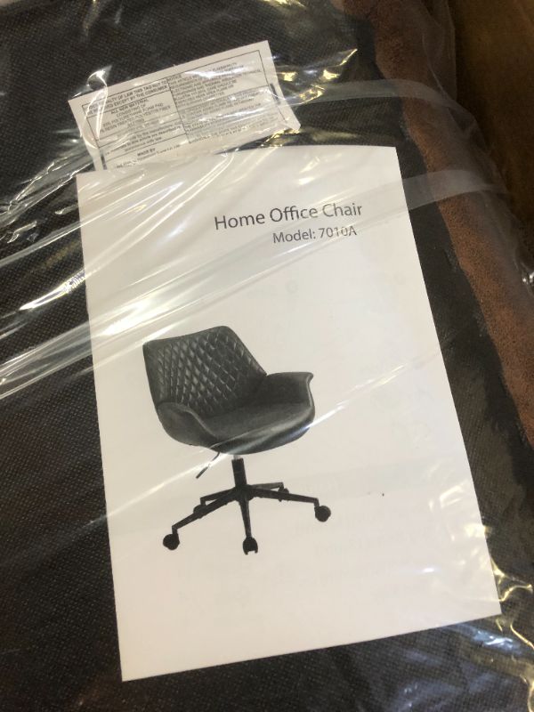 Photo 1 of Home Office Desk Chair, Fabric Modern Height Adjustable Task Chair with Armrest, Back and Wheels for Living Room Study Room and Bedroom, (New Version 1pc, Brown)
