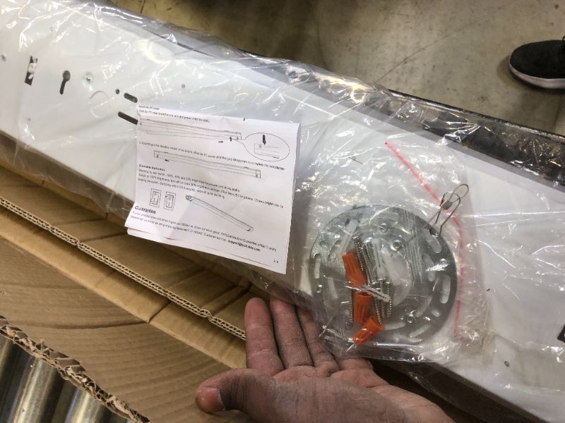 Photo 1 of Tycholite Dimmable 4FT LED Kitchen Puff Ceiling Lights, 40W, 4800LM, 4000K, 4 Foot LED Linear Fixture 48 Inch Flush Mount LED Wraparound Shop Light for Garage, Office, Fluorescent Tube Replacement 4ft-6"