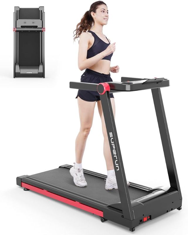 Photo 1 of Folding Treadmills for Home - red 