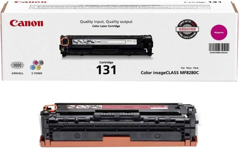 Photo 1 of Canon Genuine Toner, Cartridge 131 Magenta (6270B001), 1 Pack Color imageCLASS MF8280Cw, MF624Cw, MF628Cw, LBP7110Cw Laser Printer, 1 Size
