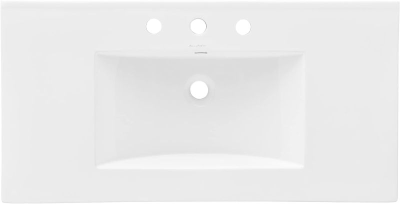 Photo 1 of 36 inch Ceramic Vanity Sink Top with 3 Holes

