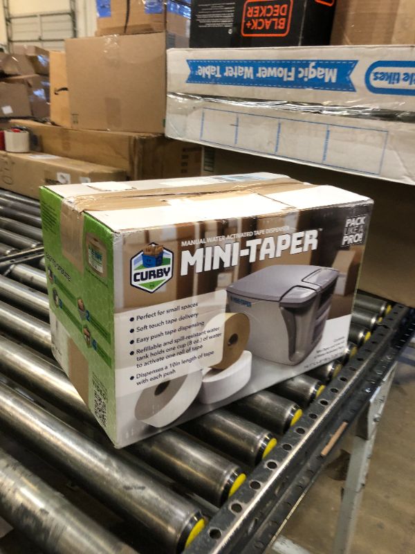 Photo 1 of IPG Curby Mini Taper, Water Activated Tape Dispenser, CBMT Grey
