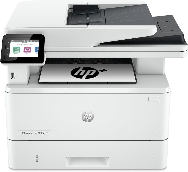 Photo 1 of HP LaserJet Pro MFP 4101fdwe Wireless Black & White Monochrome Printer with HP+ Smart Office Features and Fax
