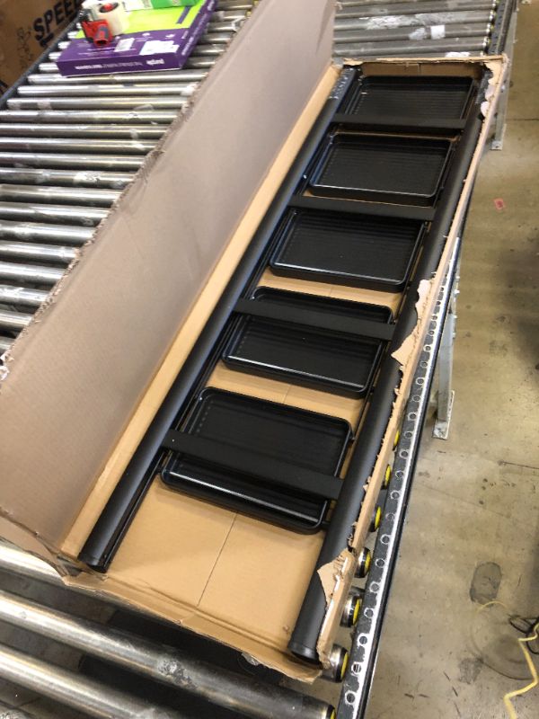 Photo 1 of JOISCOPE 5 Step Ladder,Lightweight Folding Step Stool with Anti-Slip Pedal,600 lbs Portable Sturdy Steel Ladder for Adults,Multi Purpose Folding Ladder for Home Kitchen Office,Space Saving, Black A-black 5 Steps