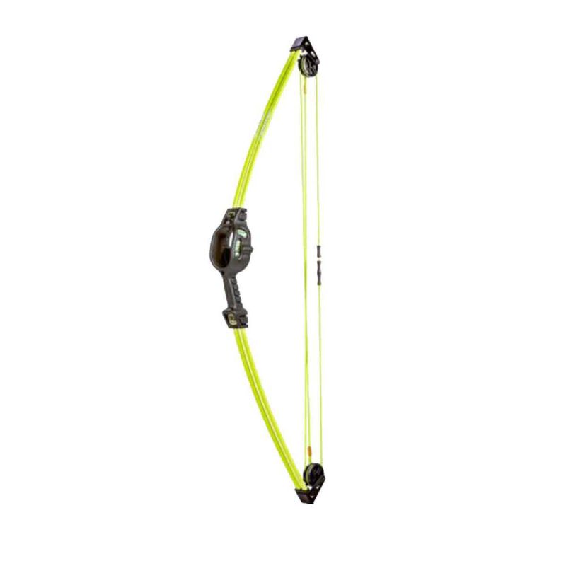 Photo 1 of Bear Archery Spark 5-10lbs Ambidextrous Flo Green Youth Archery Bow Set
