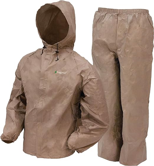 Photo 1 of FROGG TOGGS Men's Ultra-Lite2 Waterproof Breathable Rain Suit Khaki Large