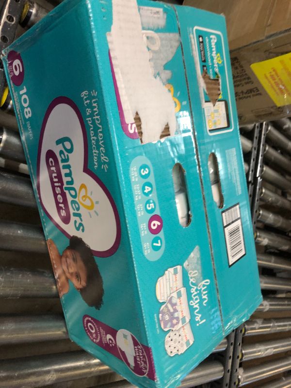 Photo 2 of Pampers Cruisers Diapers, Size 6 - 108 count