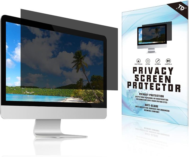 Photo 1 of 16 Inch Computer Privacy Screen Filter for Desktop Square Monitor 16:9 Aspect Ratio - Anti-Glare - Blocks 96% UV - Anti-Scratch
 