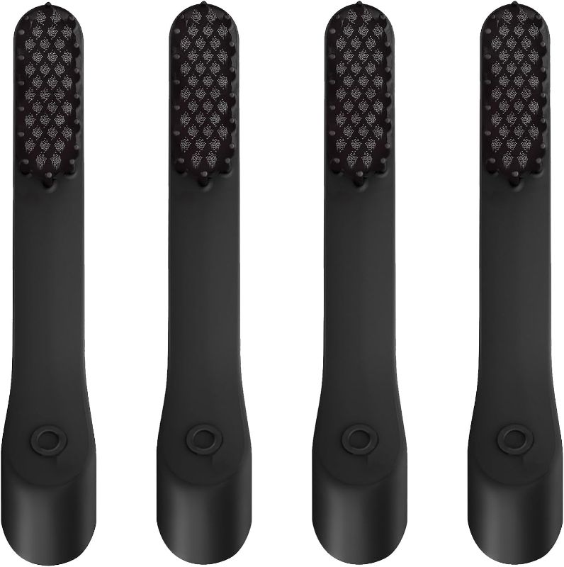 Photo 1 of 4-Pack Black Toothbrush Replacement Heads Compatible with Quip Electric Brush Head Refill for Quip Black
