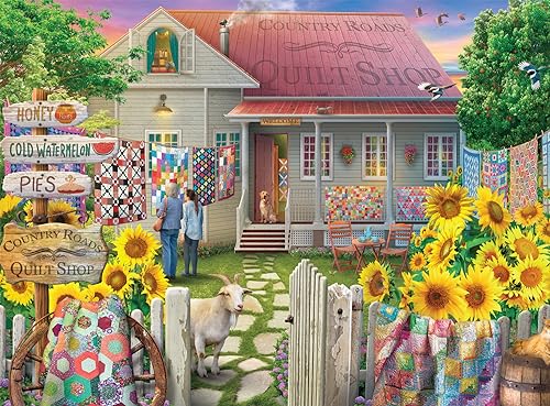 Photo 1 of Buffalo Games - Country Life - Country Quilts - 1000 Piece Jigsaw Puzzle for Adults Challenging Puzzle Perfect for Game Nights - 1000 Piece Finished S
