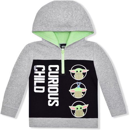 Photo 1 of Baby Yoda Boys Single Character Half Zip up Hoodie 4-9
