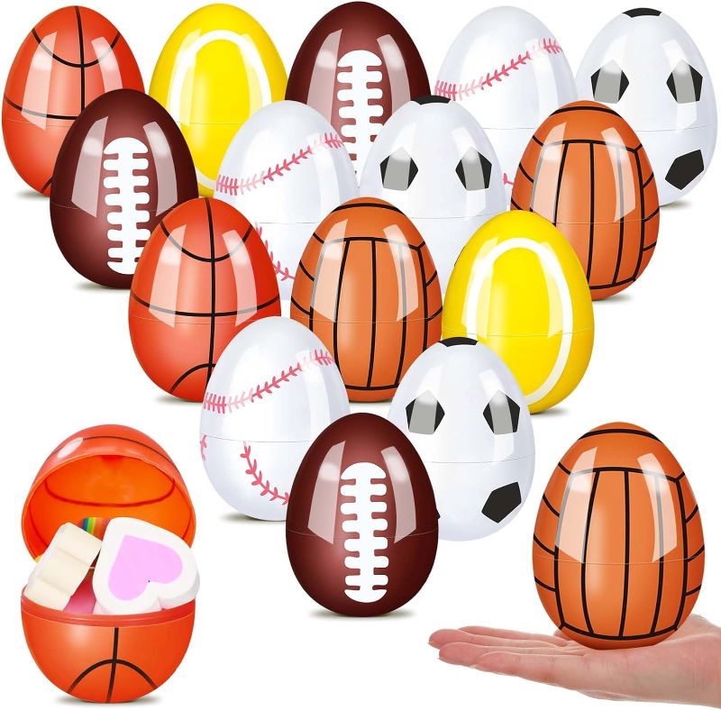 Photo 1 of 120 Pcs Plastic Easter Eggs Plastic Printed Fillable Eggs 2.3'' Unfilled Colorful Bright Easter Eggs Bulk Empty Plastic Eggs for Egg Hunt Party Basket Stuffers (Ball)
