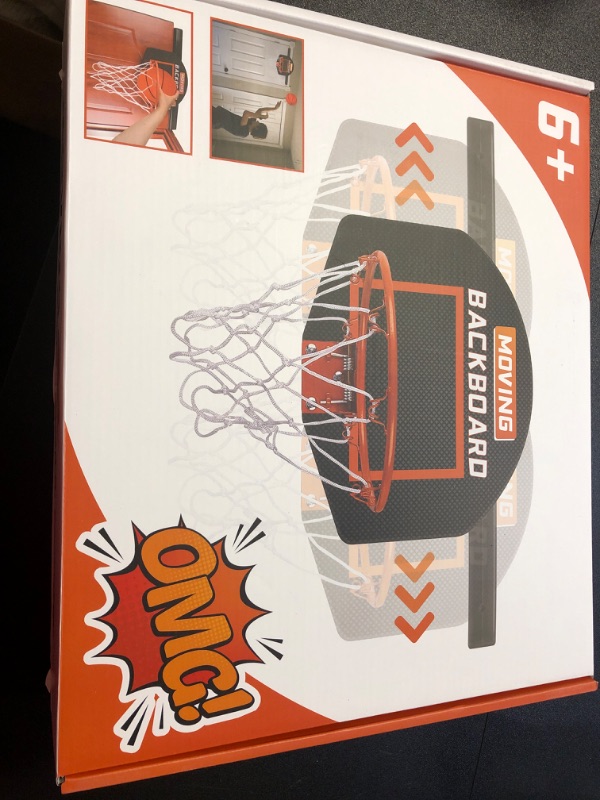 Photo 2 of Moving Basketball Hoop Indoor for Kids and Adults, Pro Mini Basketball Hoop Over The Door with 3 Balls&2 Air Pump, Toys for Boys Girls Age 6 7 8 9 10 11 12+ Year Old