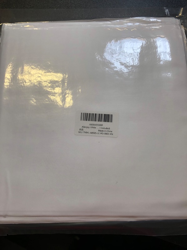 Photo 1 of Allenjoy White Shower Curtain Bathroom Decoration Washable Polyester Fabric 72" x 72" (Hooks Not Included)
