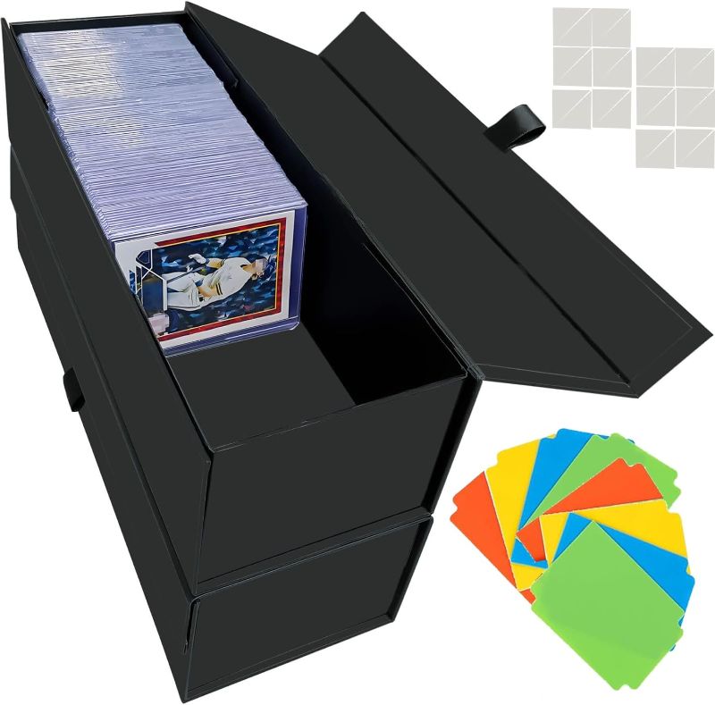 Photo 1 of 2 pcs Trading Card Storage Box, Trading Card Holder Toploader Hobby Box,Fits 800 Cards,180 Toploaders (2)
