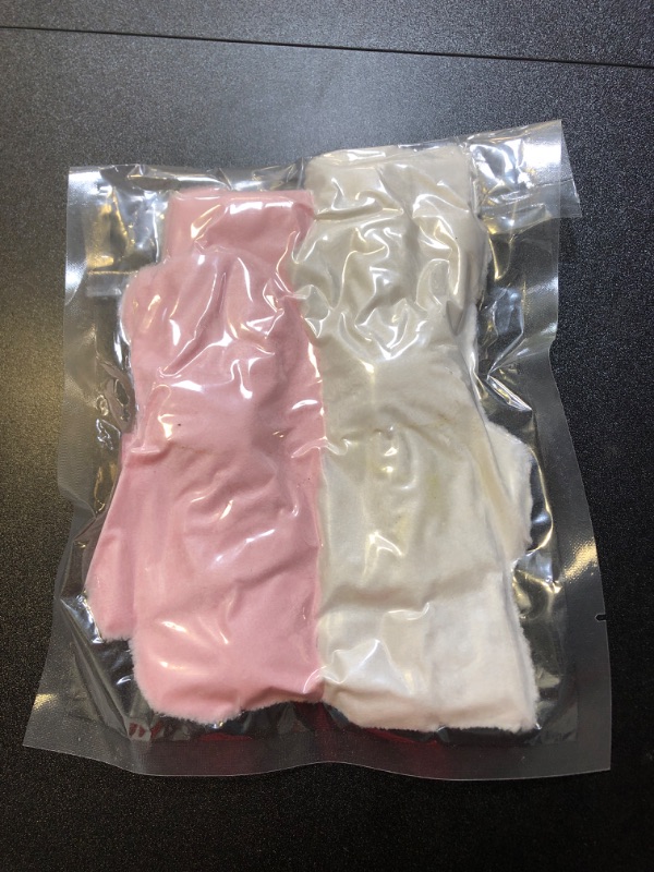 Photo 1 of 2Pcs Spa Headband, Bowknot Hair Bands Makeup Headbands Women Coral Fleece Elastic Headband Washing Face Hair Wrap for Washing Face Shower Sports Beauty Skincare (Pink&White)

