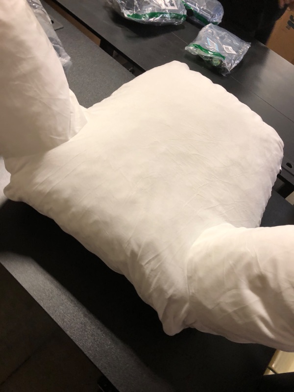 Photo 2 of  Reading Pillow with Arms, Back Pillow for Sitting in Bed, Adult Bed Rest Pillow white 