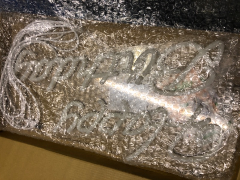 Photo 1 of Happy Birthday Neon Sign 16 Inch Reusable Happy Birthday LED Light Up Sign with Dimmable ON/OFF Switch for Birthday Party Backdrop Decoration and Wall Decor and Birthday Gifts