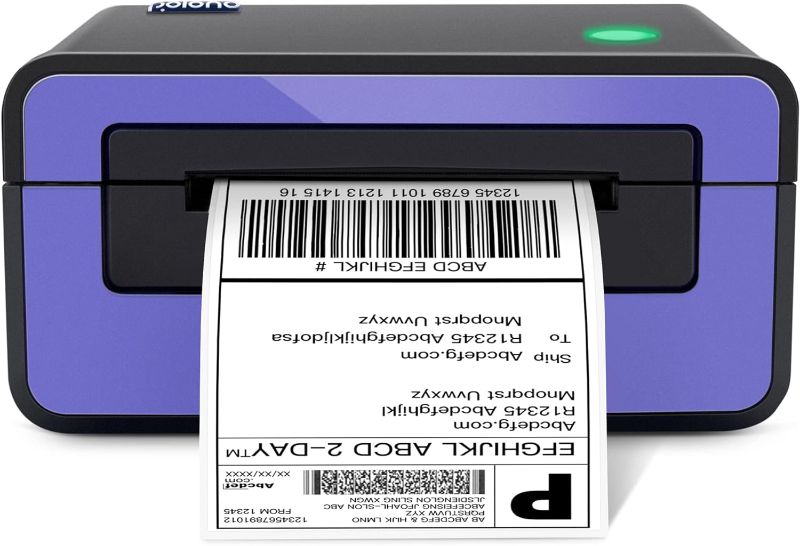 Photo 1 of POLONO Label Printer - 150mm/s 4x6 Thermal Label Printer, Commercial Direct Thermal Label Maker, Compatible with Amazon, Ebay, Etsy, Shopify and FedEx, One Click Setup on Windows and Mac, Deep Purple