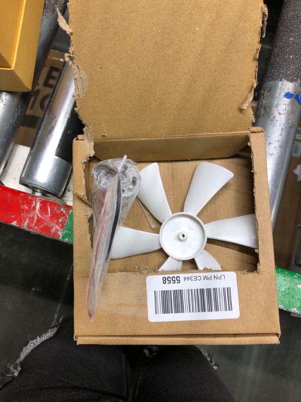 Photo 1 of 6" Replacement White RV Vent Fan Blade with 12V D-Shaft RV Vent Motor,Compatible with Heng's, Elixir, Ventline, Jensen RV