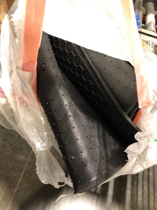 Photo 1 of Floor Mats for Tesla Model Y 2020 2021 2022 2023, Spurtar Honeycomb Design Anti-skidding All-Weather Car Floor Mat, 3 Pack Front & Rear Rubber Car Floor Mats & Cargo Liners, Black Fit for 2020-2023 Model Y
