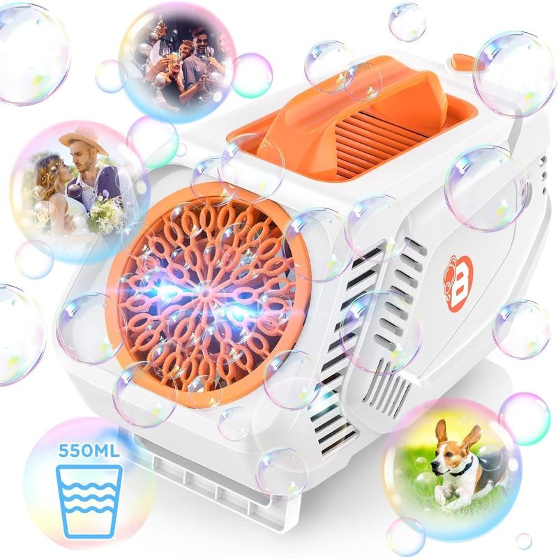 Photo 1 of Bubble Machine,20000+ Bubbles Per Minute Bubble Machine for Kids and Toddlers,550ML Large Capacity Bubble Blower,Bubble Maker Machine for Parties Wedding Birthday-Indoor & Outdoor