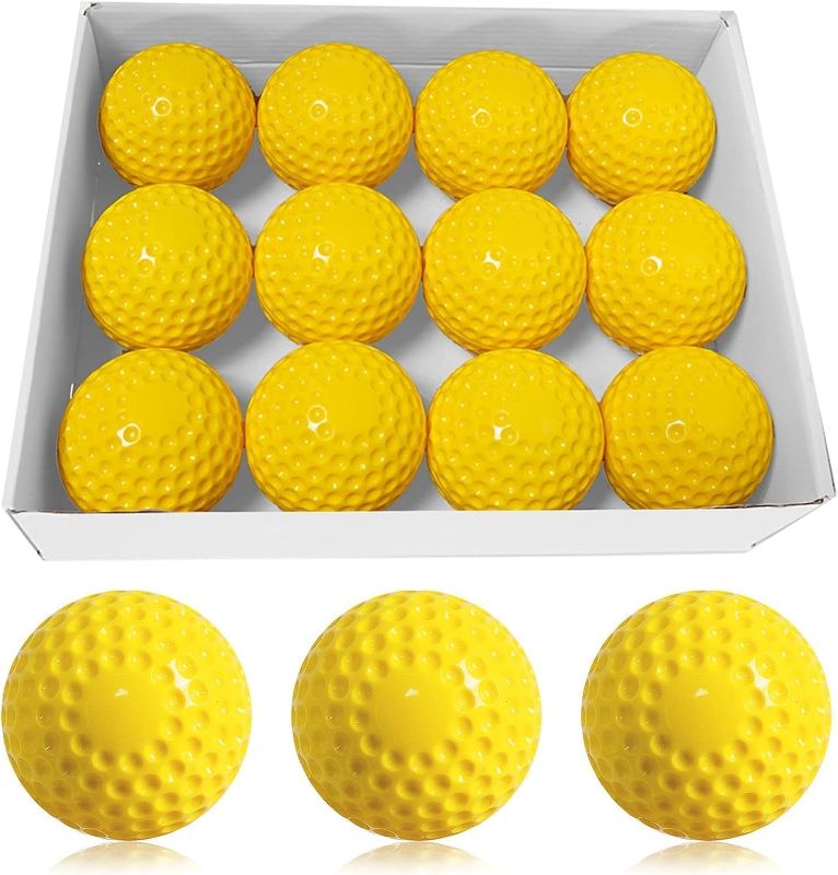 Photo 1 of 24 Pcs Pitching Machine Softballs Dimpled Softballs Practice Foam Sport Softballs Pitching Machine Game Ball Softballs for Indoor Outdoor Pitching Machine Practice, 2 Dozen