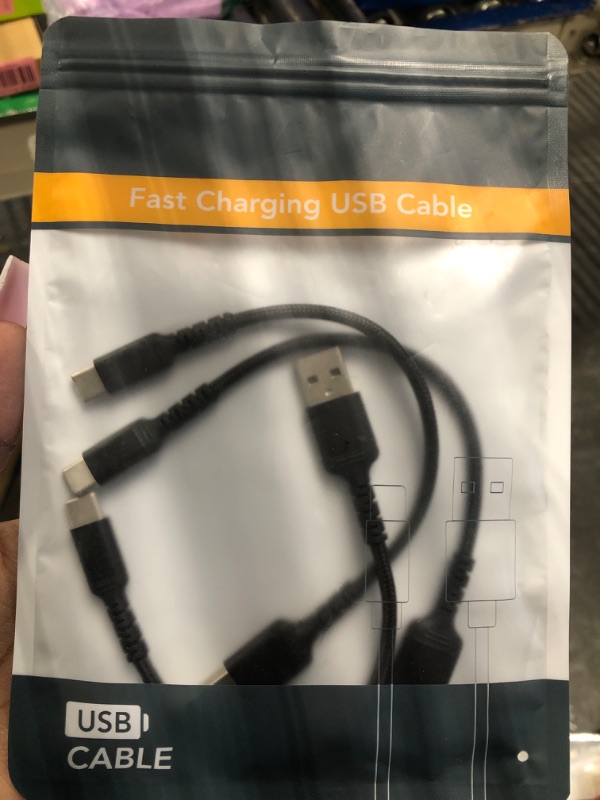 Photo 1 of 6 inch USB-C Charging Cable Short, 3 Pack Braided USB A to USB C Cord Fast Charging Type C Cable for Charging Station, Compatible with Samsung Galaxy S22 Ultra Note 20 A21 LG V30 V40 Pixel 6 6 Inches Black