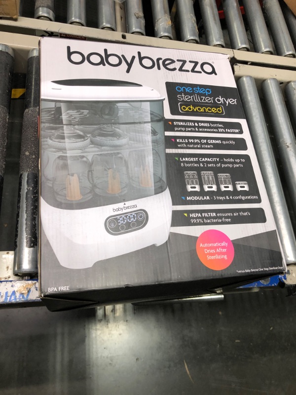 Photo 2 of Baby Brezza Baby Bottle Sterilizer and Dryer Advanced – Electric Steam Sterilization Machine – Universal Sterilizing for All Bottles: Plastic + Glass + Pacifiers + Breast Pump Parts - HEPA Filtration